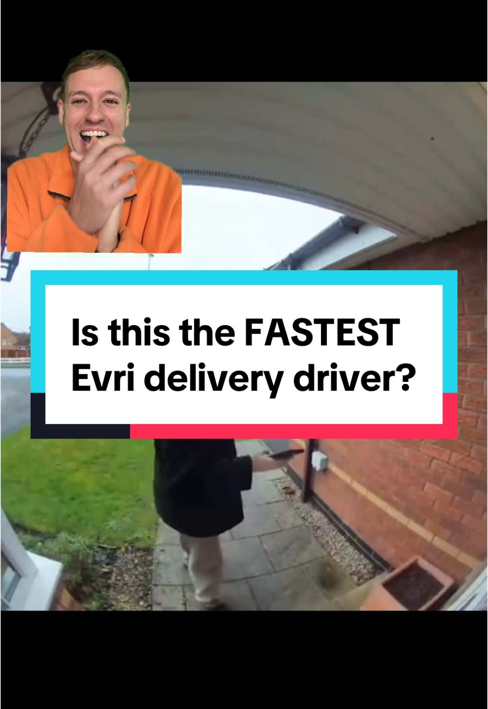 the way he drops the package, takes the photo and knocks the door in one smooth action 😂😂😂 #evri #delivery 