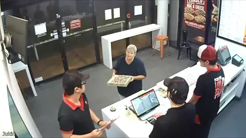 Caught on Camera: The Moment Pizza Turns into a Slip Hazard #Pizza#fail#f#slip#epic#slip#pizzashop#laugh#Hilarious#story#mishap#drops#Slipping#humor#comedyvideo#Slapstick#caught#camera#video#wrong