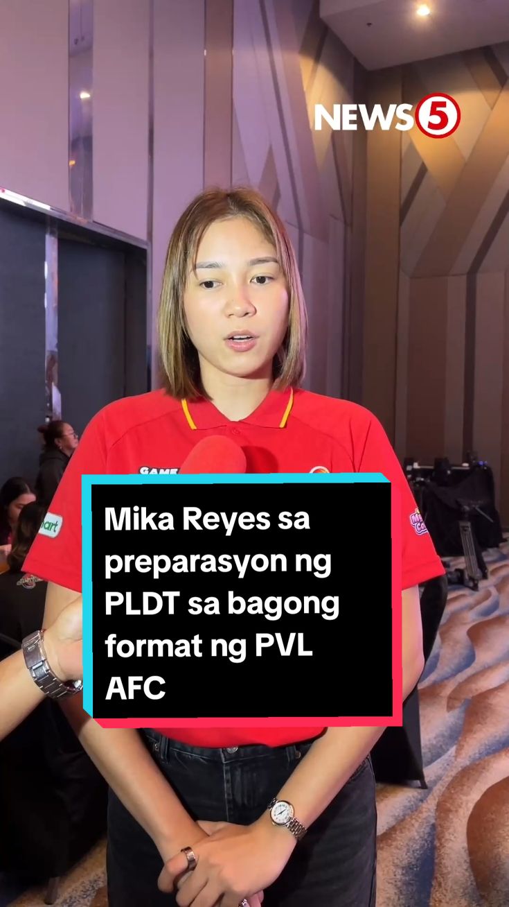 Para kay #PLDTHighSpeedHitters middle blocker #MikaReyes , mas mapaghahandaan nila ang bawat laban sa nalalapit na 2024-25 #PVL All-Filipino Conference dahil sa bagong format ng torneyo. Magsisimula ang inaabangang conference sa Nov. 9 kung saan unang maghaharap ang #GaleriesTower at #AkariChargers , at susundan ng laban ng #PetroGazzAngels kontra #ChocoMuchoFlyingTitans . #PVL2024 #TheHeartOfVolleyball #News5 