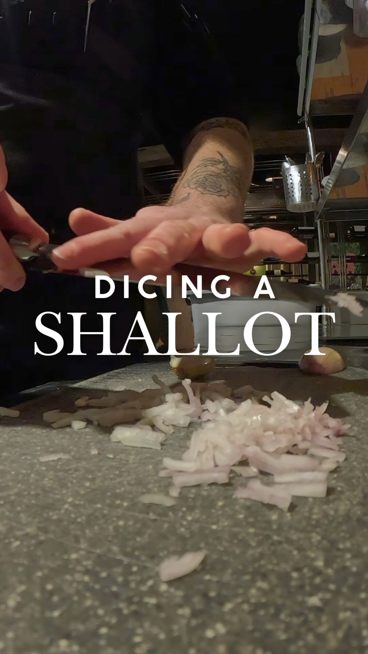 Different ways to chop a shallot 🔪 @mercerculinarytools #worklife #KitchenHacks #fyp 