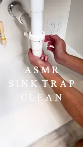 Fun things women do at home! If your sink has a slow drain and you have already cleaned the stopper, it may be time to clean out your sink trap. This should be done about every 3 months to remove any build up of hair, toothpaste, facial products.. etc. yes it is gross but it’s so satisfying at the same time once it’s all clean!✨Enjoy! #asmr #clean #cleanwithme #bathroomcleaning #reset #howto 