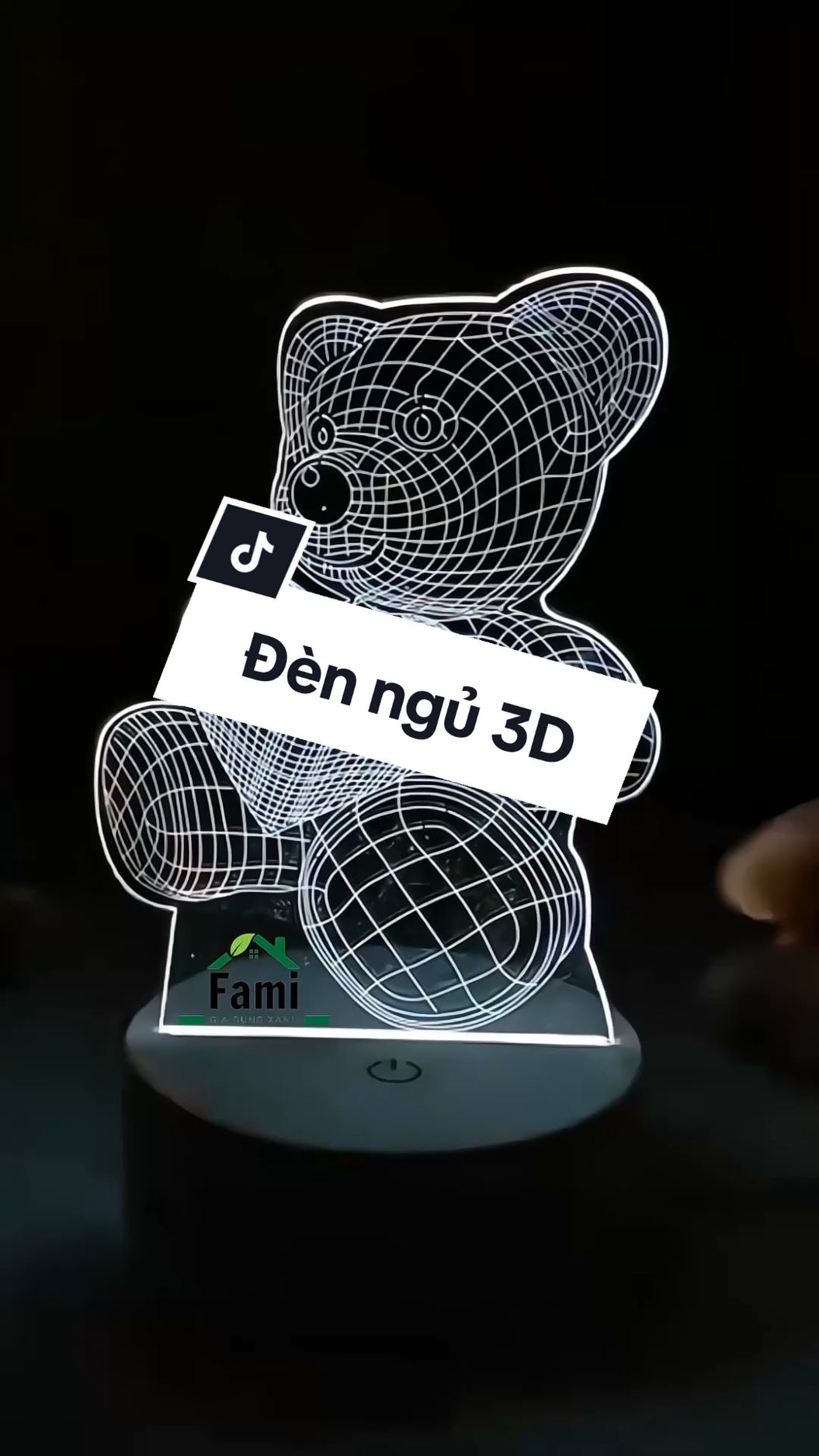 Đèn ngủ 3D ánh sáng dịu và không chói. #famistore #famistoregiadungxanh #denngu3d #denngu3dnhieuhinh #denngu3dtrangtri #tienich #giadungtienich #muataitiktok 