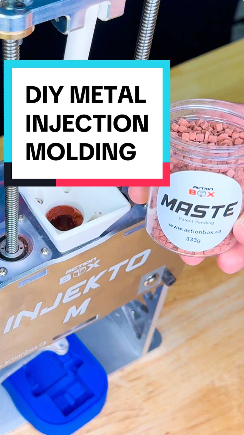 DIY Metal Injection Molding with MASTE Check out @BIX Influencer Marketing if you’re a small business owner looking for influencers to promote your products, or a content creator looking for paid brand deals. We made a DIY Metal Injection Molding Machine. Yes, you read that correctly. We managed to take our INJEKTO (plastic injection molder) and convert it into INJEKTO M which is capable of injecting MASTE (our Metal Paste). Simply put, once we shape MASTE by injecting it into a mold or even just sculpting it by hand, we can then cover it with our FUSION MIX powder and place it in a furnace. After a two hour cycle in the furnace, we let the MASTE part cool, and what we pull out is a pure metal part. This Metal Injection Molder along with MASTE is going to change the way we make parts for our projects. Enjoy and comment your questions 😃 INJEKTO M Giveaway: https://actionbox.ca/pages/injekto-m-giveaway YOUTUBE: ActionBOX INSTAGRAM: action.box TIKTOK: action.box #engineering #DIY #tools #metalinjection #machineshop #homeshop #diyprojects #diyproject #machine #machines #injectionmolding #plasticinjection #molding #moldingmachine #injekto #science #tools #machinery #machining #cnc