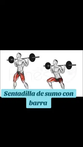 Sentadilla de sumo con barra #GymTok #ejercitate #rutina #workout #gym #legday #legworkout 
