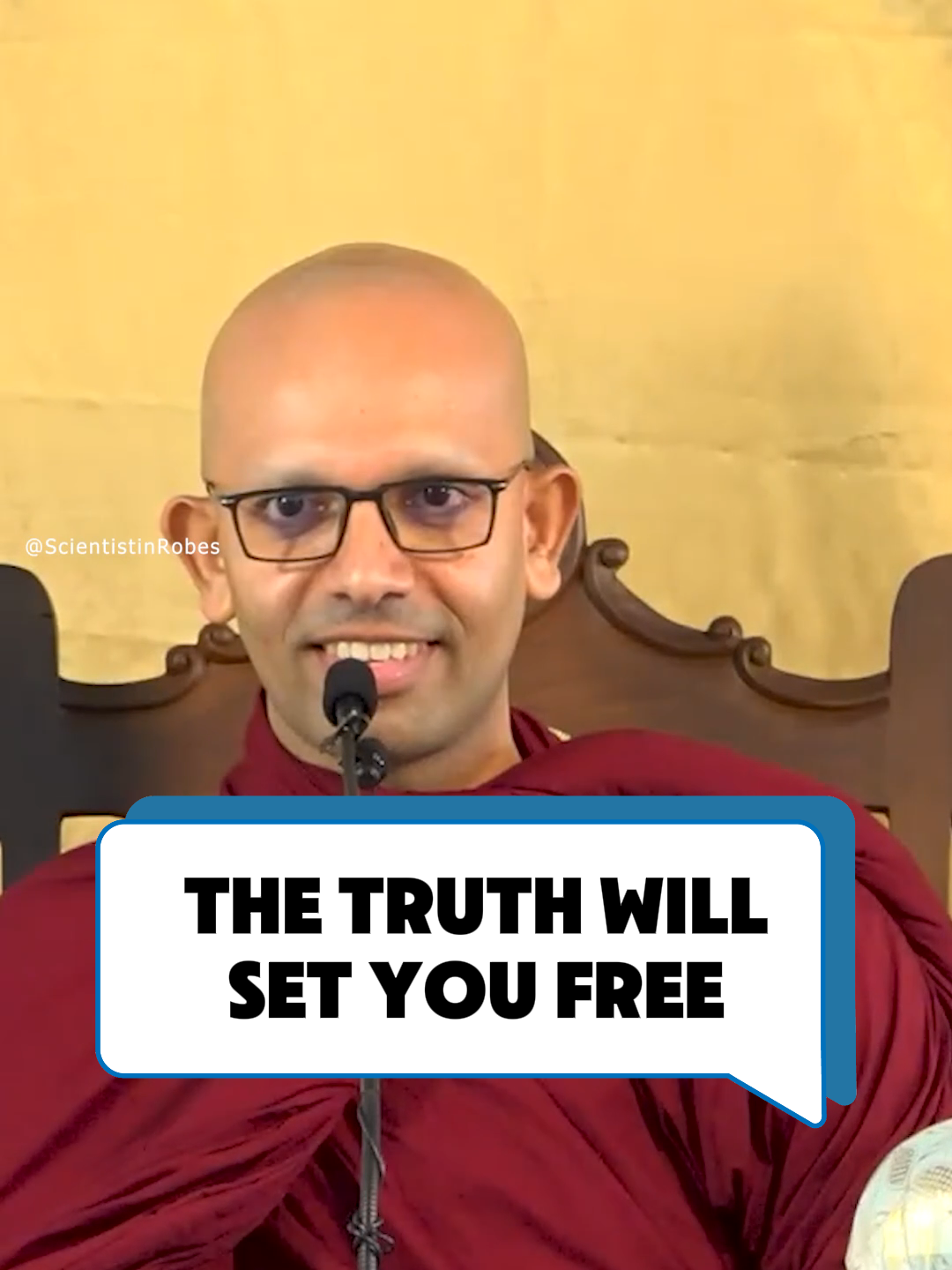 The truth will set you free | Think Differently . . #amadassana_thero#jethavanarama#buddhistlabnotes#scientistsinrobes#gatewaytonibbana#wisdomsociety#dhamma#colombo .