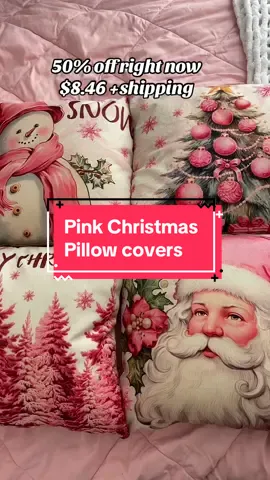 I always love throw pillows that match the holiday and these are perfect for pink Christmas! #Christmas #christmasdecor #christmaspillows #christmascountdown #blackfridaydeals #chrismaslist #pink #pinkchristmas #pinkchristmasdecor 