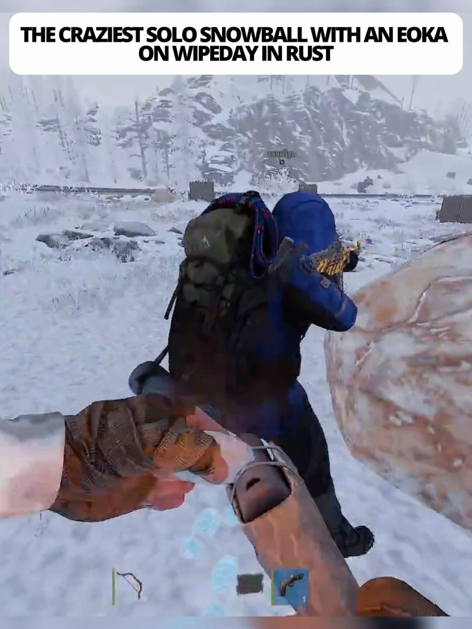 THE CRAZIEST SOLO SNOWBALL WITH AN EOKA ON WIPEDAY IN RUST - Credit snowmers #rust #rustgame #rustclips #rusttok #rustpc #rustgameplay