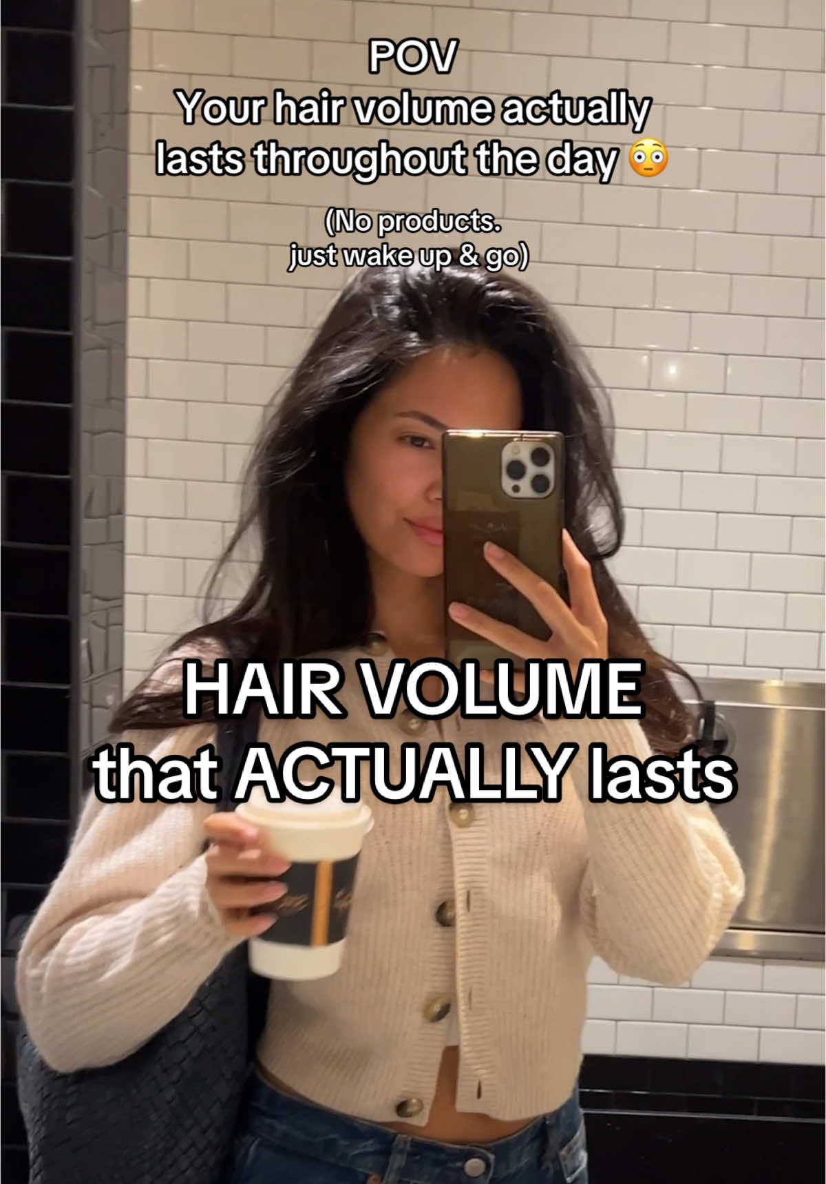 The key to full-bodied, voluminous hair that holds throughout the day is in the nighttime routine. I added oil only on the ends, to keep them hydrated without weighing down the roots. Then a bit of dry shampoo to absorb excess oil at the roots, and texture spray along the roots to enhance volume and grit. Finally i throw my hair loose top bun. I wake up with volume and fresh roots. I can wake up & go. No product or styling is needed.  @Fekkai @Moroccanoil @Verb Products  #besthairvolumizer #hairvolume #hairhacks#hairtok #hairtips #hairtricks #overnighthair #creatorsearchinsights 
