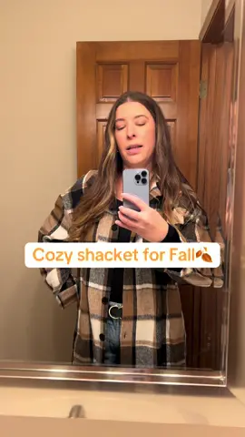 Obsessed with this cozy shacket. The colors are perfect for late fall.  #shacket #TikTokShopHolidayHaul #TikTokShopBlackFriday #tiktokshopcybermonday #giftsforher #falloutfits 