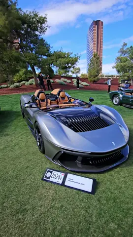 Check out this 2025 Pininfarina B95 Gotham.  The Pininfarina B95 Gotham is priced at around €4.9 million. This Batman-inspired hypercar is an electric vehicle with 1,900 horsepower.  #Pininfarina #lasvegas #hypercar #trending #fyp #carshow  @wynnlasvegas 