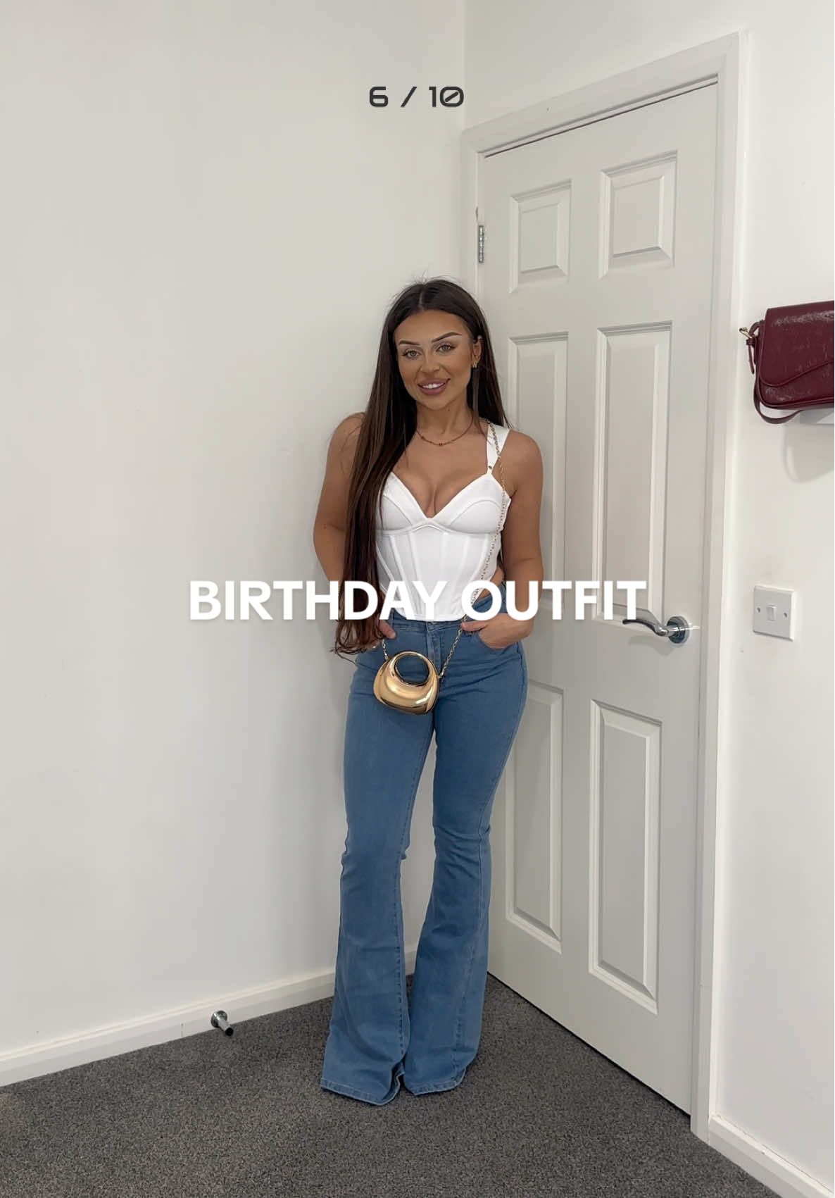 Prrfect For That Girls Birthday Meal 🎂 Day 6/10 of Birthday Outfits #corsettop #stretchyjeans #birthdaymeal #birthdayoutfit #brunchoutfit #goldbag #tiktokmademebuyit #blackfridaysales 