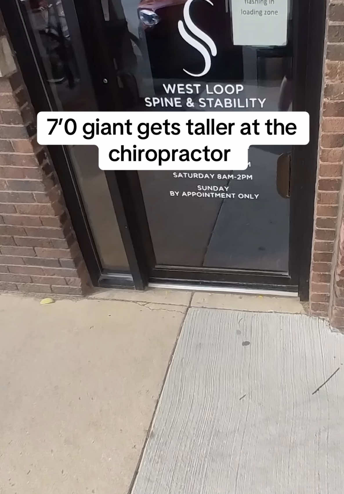 CHIROPRACTOR MADE ME TALLER! #giant #big #tall #chiropractor #spine #stability #fypシ #chicago 