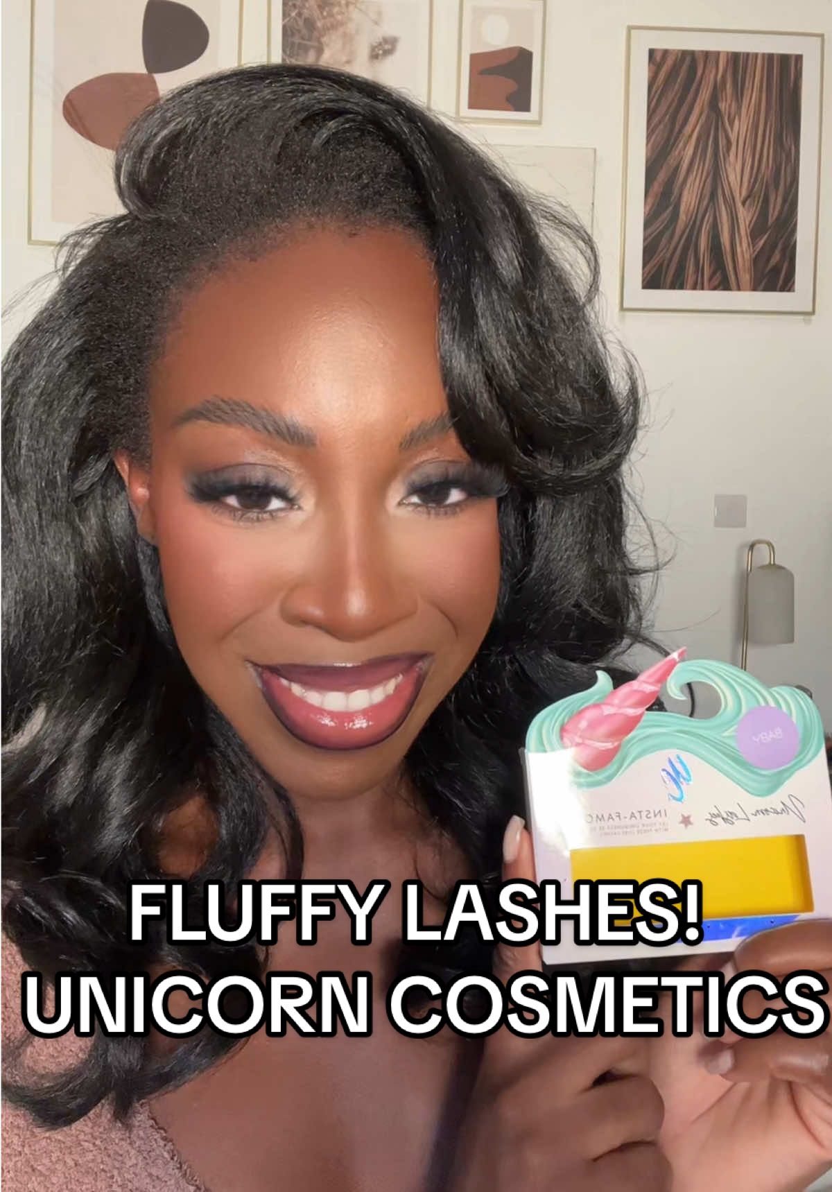 Replying to @Tiffany fluffy eyelashes that arent heavy and arent too mych for your eye! These are on for sale at 3 for £7! I got tge lashes called Baby! Unicorn cosmetics have lots of russian fluffy lashes on sale atm ✨ #unicorncosmetics #makeuptips #blackgirlmakeup 