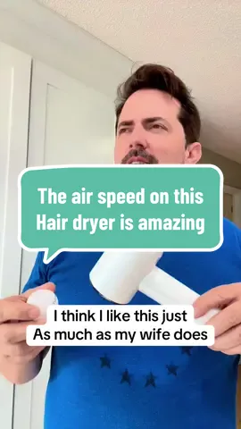 The air speed on this hair dryer is amazing. Dries my wifes hair in half the time as her old one. #giftideas  #hairdryer  #HairGoals #QuickDry #SalonStyle #haircareroutine  #GoodHairDay #BeautyEssentials #hairhack  #shinyhair #hairtok 