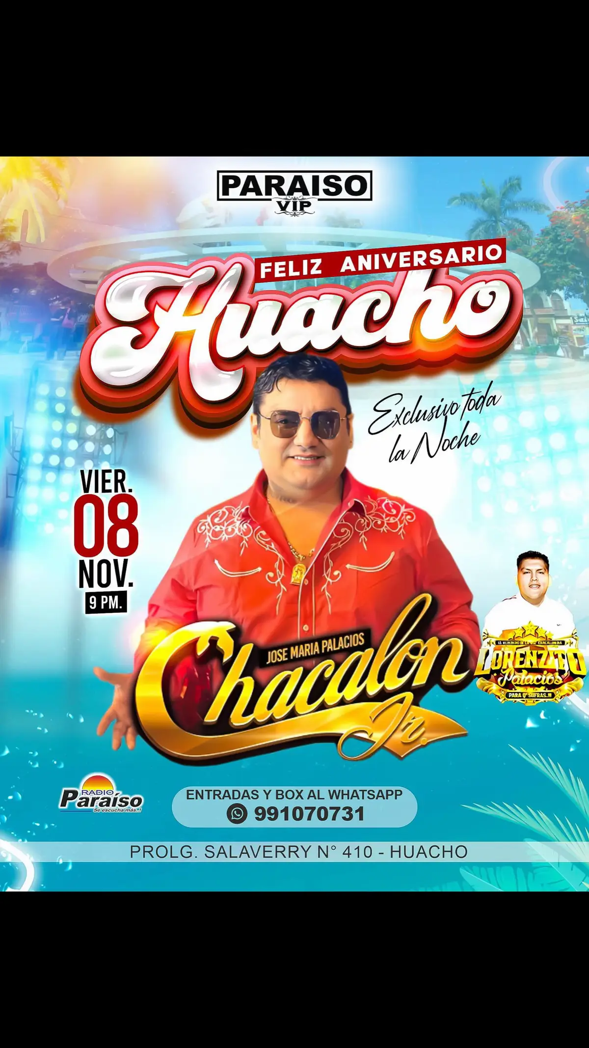 Chacalon jr viernes 8 noviembre en Huacho 😈🔥🧃#Huaral #chancay #chichacumbia #chacalonjr #viral #pyf #tictok #sanjuandelurigancho #huacho #huaura #barranca #puentepiedra #trapiche #sanjacinto 😈🔥🧃