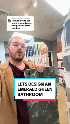 Replying to @Shauni. LETS DESIGN AN EMERALD GREEN BATHROOM #bathroomdesign #interiordesign #emeraldgreenbathroom #bathroomrenovation #bathroomtiles