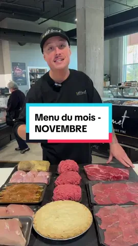 Menu du mois de Novembre à 150$ 👨‍🍳 📞 450-313-1449 📍1449 av. de la Gare à Mascouche 📍 205 Mont-Royal Est à Montréal  #BoucherieLocale #FiletGourmet  #BoucherieDélicieuse #ViandeDeQualité #Mascouche #Montreal #CuisinezAvecNous 