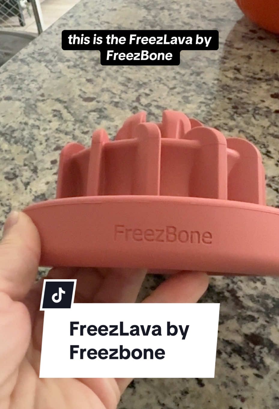 Its really TWO dog enrichment toys in one! The FreezLava from Freezbone! #dogenrichment #puppyenrichment #freelava #freezelava #freezebone #freezbone #freezball #freezeball #dogfood #puppyfood @Freezbone 