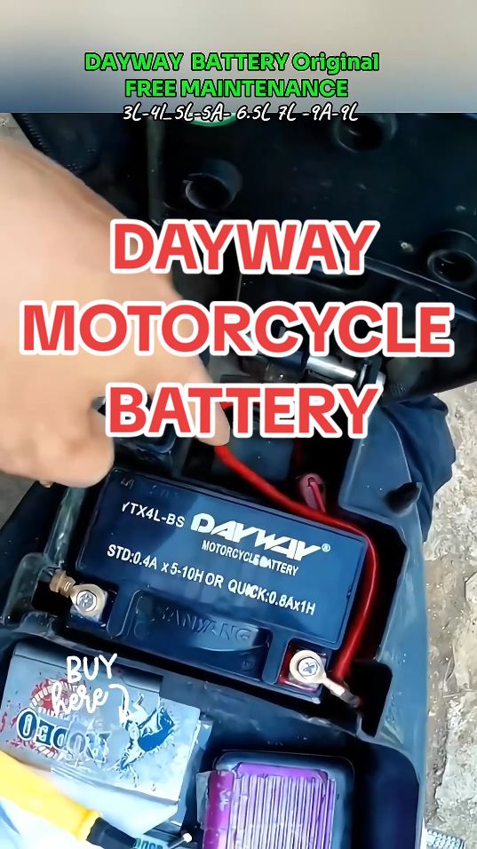 DAYWAY  BATTERY Original   FREE MAINTENANCE _ Available Size 3L-4l_5L-5A- 6.5L 7L -9A-9L under ₱329.00 - 719.00 Hurry - Ends tomorrow! #motorcyclebattery #batteryformotorcycle #motorbattery #daywaybattery #daywaybatteryformotorcycle #fypviralシ #fypp #fyp 