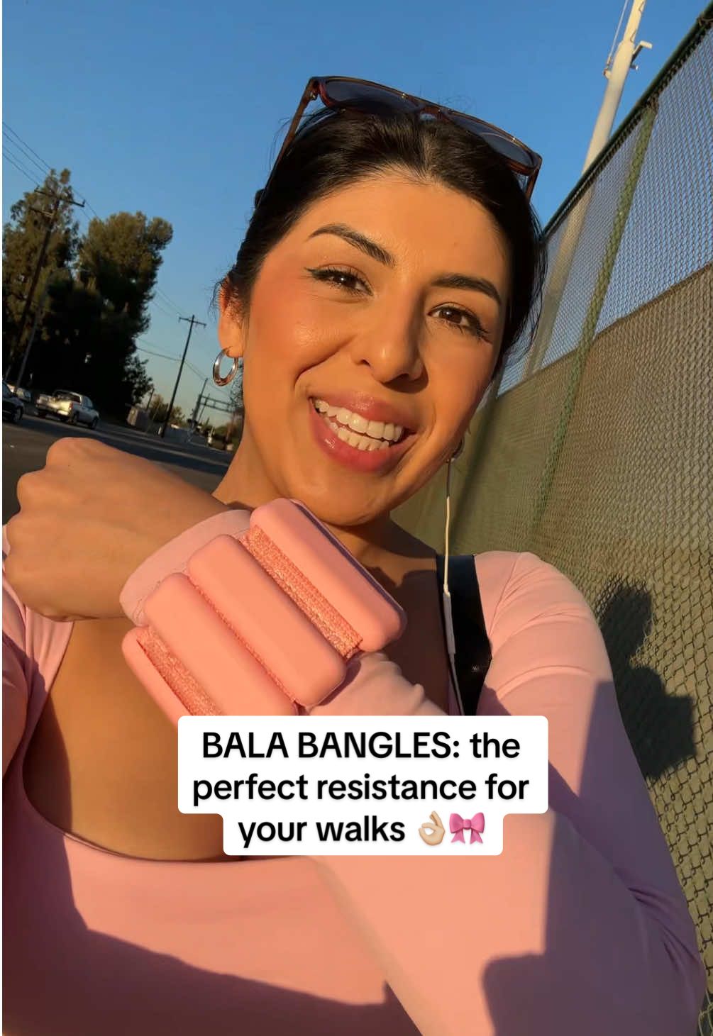 Add a little resistance to your 10k steps with @Shop Bala Bangles i got the pink 1lbs wrist weights and i love them. You can wear them on your ankles, too! Wear them walking, to yoga, pilates, the gym and even daily activities. Love these weights! #balabangles #weights #pilates #gym #gymessentials #wristweights #10ksteps #exercise 