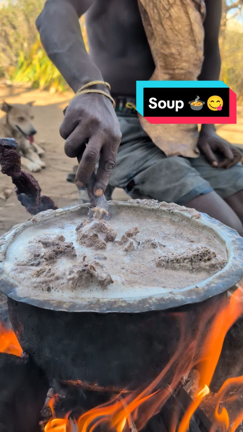 The best Hunter from Hadzabe tribe cooks their favorite meal today's Lunch #africatribes #tiktok #USA #hadzabetribe #villagelife 