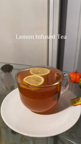 Lemon Infused Tea | #fall #fallrecipes #tea #drinksoftiktok #fruitdrink #asmr #fyp #lemon #lemontea 