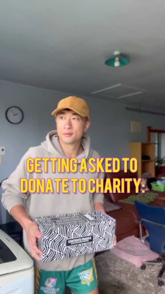 Getting Asked To Donate to Charity#fyp #foryoupage #newzealand #comedy #jackiedasian 