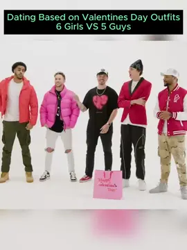 Dating Based on Valentines Day Outfits | 6 Girls VS 5 Guys #fyp #match #couple #lovely #perfect #foryour