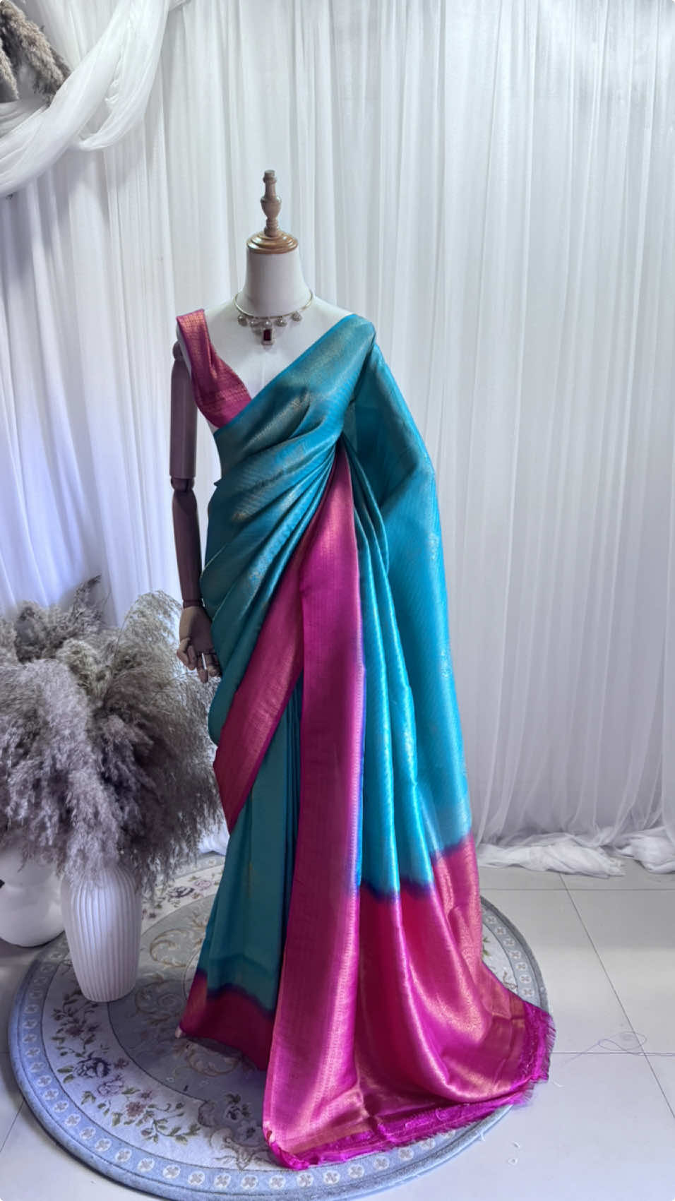 Satin silk Kanjibaram inspired silk saree for the wedding season  Dm us for more details 📨 #nepalisaree #aaina  #goviral #unfrezzmyaccount  #goviral  #saree 