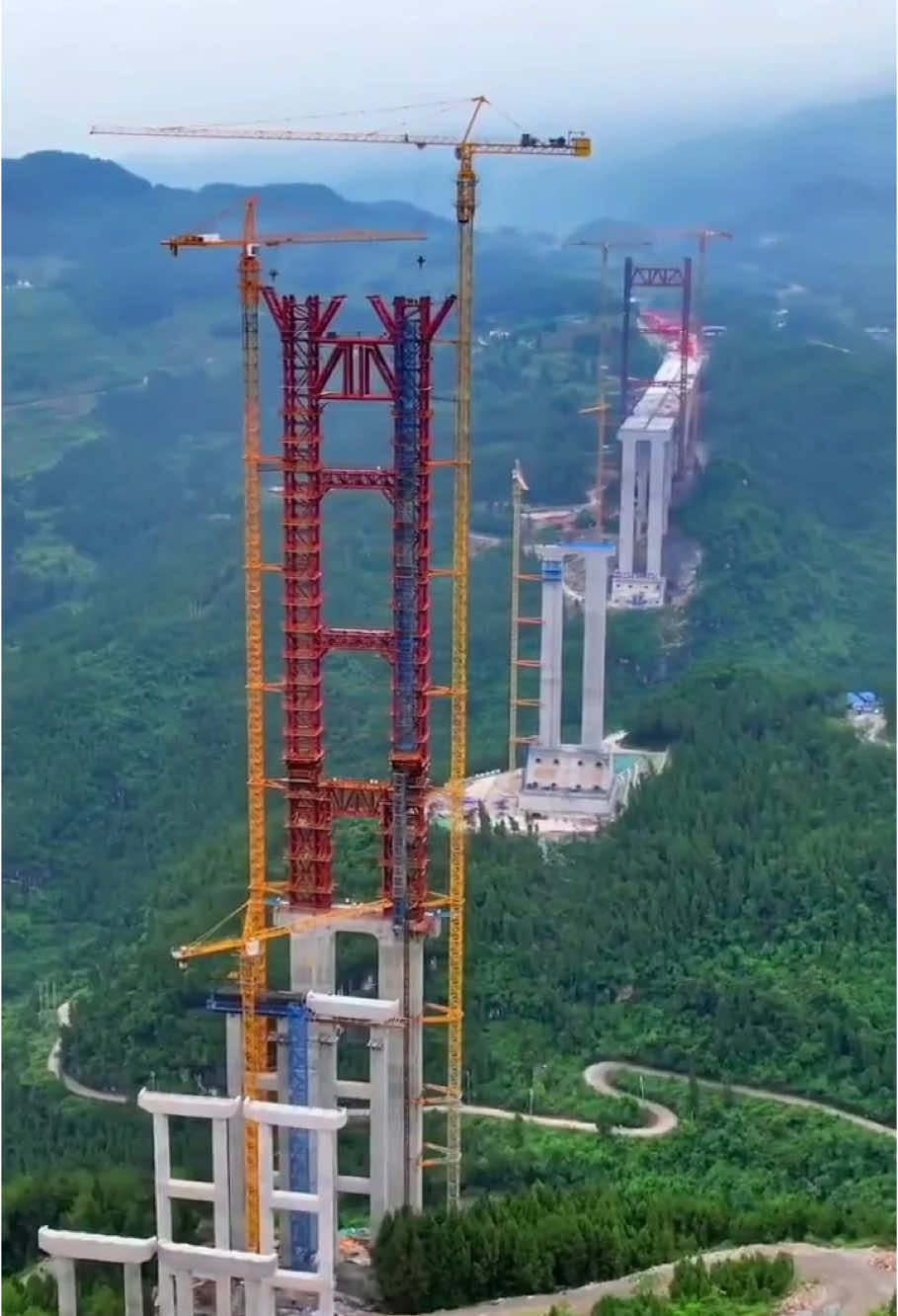 Bridge construction #towercranes #machinery #construction 