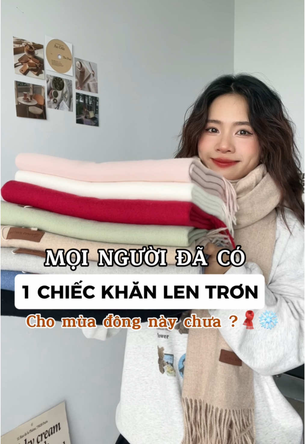 Lạnh rùi sắm khăn thuiii 🧣❄️😍 #loulisaigon #khan #khanlen #khanchoangco #khanquangco #review #khanlenmuadong 