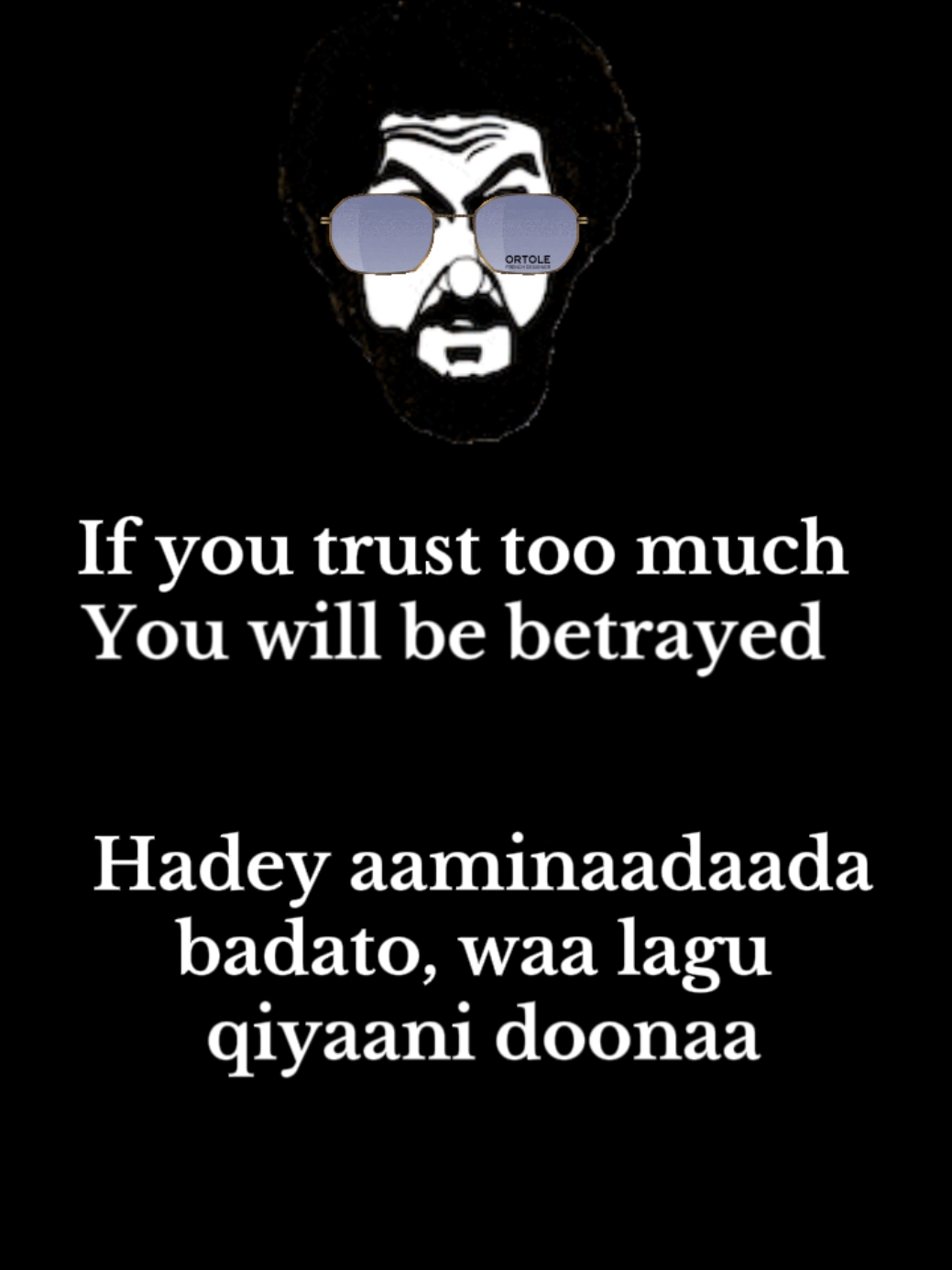 If you trust too much, you will be betrayed||Hadii aad in badan aaminto, waa lagu qiyaani doonaa #viralvedio #viral #fyp #ilaqosol #qaraaxo #wadashekeysi #wadashekeysi #waxbarasho #englishtosomali #tiktoksomalia #tiktoksomalia #jigjiga #garawe #bosaso #hargeisa #Tufaaxacademy #comedy #Love @Tufaaxacademy @Tufaaxacademy @Tufaaxacademy 