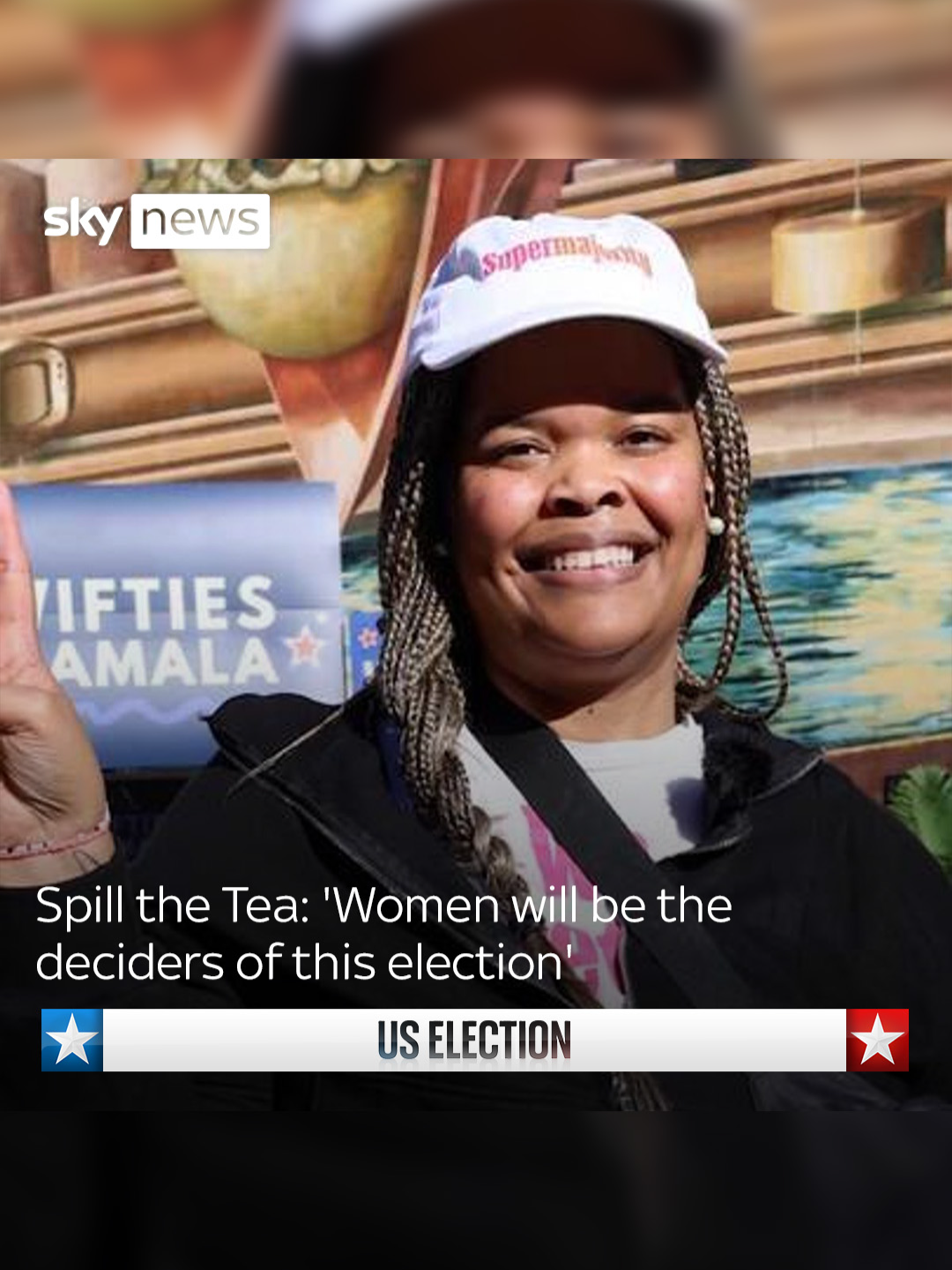 Spill the Tea 🇺🇸 🫖 In the fourth episode, Sky News speaks to a voter and Kamala Harris supporter from Texas. #Fyp#USelection#Democrats #Harris #republican #Trump