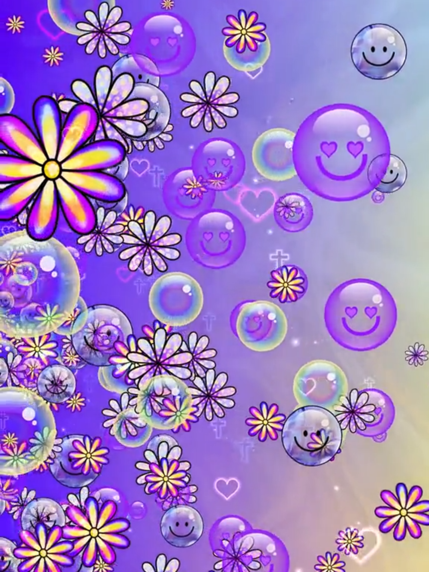 HOW GREAT THOU ART - Music Courtesy of bitmidi.com - ORIGINAL ARTWORK and ANIMATION created by Prawny - #hymn #worship #praise #jesus #prayer #howgreatthouart #flowers #daisy #daisies #floral #pretty #spring #summer #fresh #bubbles #happy #smile #smiling #purple #lilac #indigo #cross #christian #faith #christianity #religious #religion #joyful #cheerful #uplifting #friendly #relaxing #livewallpaper #videoeffects #screensaver #motiongraphics #animation #animated #animatedbackground #animatedwallpaper #animationreels #effects #digitalart #digitalartist #backgroundanimation #animator #originalart #particles #wallpaper #background