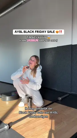 @AYBL BLACK FRIDAY SALE ❤️ > Start: maandag 11 november 20:00 > T/m 60% korting (+10% EXTRA korting met code ‘JASMIJN’) > Early acces is beschikbaar, moet je je wel voor aanmelden! DM mij voor de link :) Veel succes met shoppen !!! 🥰 #aybl #fyp #blackfriday #sale #korting #voorjou #kortingscode #gym #gymclothes #fitcultnl #gymtoknl #sportschool