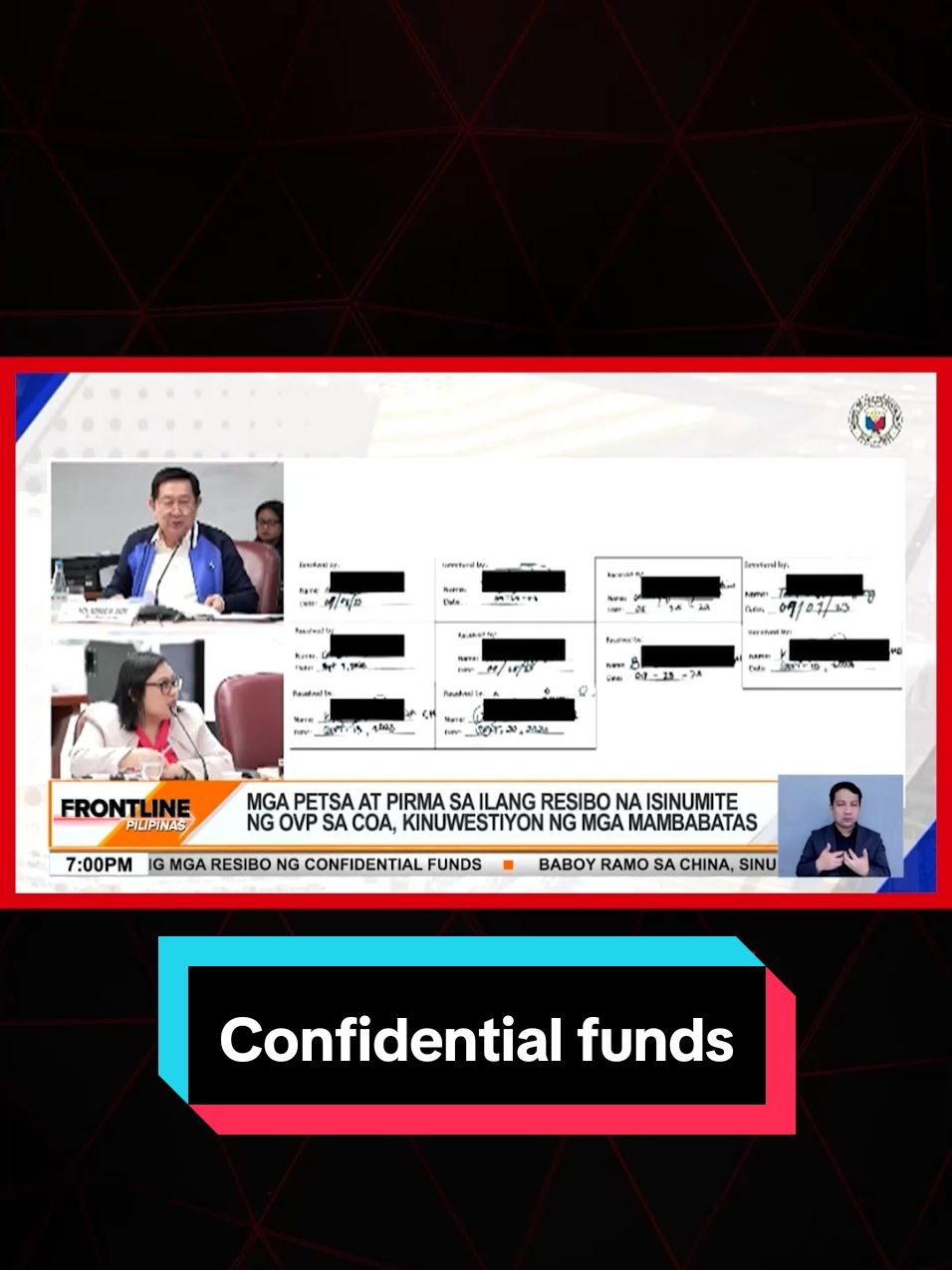 Pinuna ng Kamara ang mga umano'y bogus na resibong isinumite ng opisina ni Vice Pres. #SaraDuterte. Duda ng mga kongresista, dinoktor ang resibo para pagtakpan ang gastos sa confidential funds. #News5 #FrontlinePilipinas #NewsPH #BreakingNewsPH 