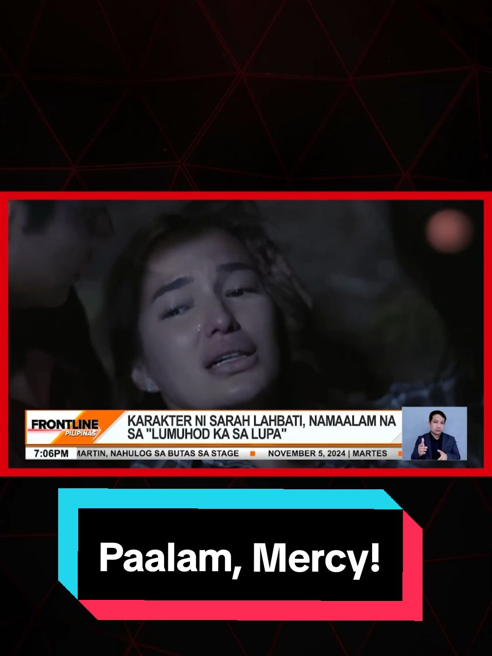 Namaalam na ang karakter ni #SarahLahbati sa Kapatid series na #LumuhodKaSaLupa. #News5 #FrontlinePilipinas #NewsPH #EntertainmentNewsPH 