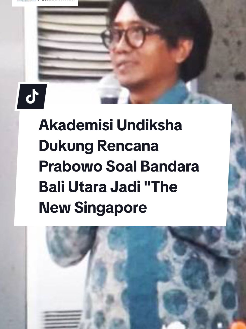 Akademisi Universitas Pendidikan Ganesha  (Undiksha) Prof. Dr. Gede Rasben Dantes, ST., MTI, menanggapi positif pernyataan Presiden Prabowo Subianto terkait rencana menjadikan kawasan Bandara Bali Utara sebagai 