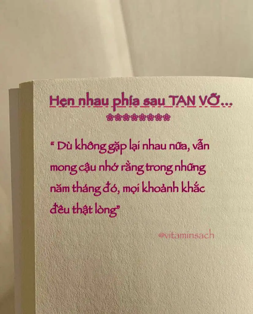 Chúng ta sẽ gặp nhau vào lúc vừa vặn nhất, khi mọi vết thương đã lành nhé! #captions #captionsforinstagram #captionthis #trichdansach #trichdan #trichdanhay #healingprocess #HealingJourney #anyen #chualanh #chualanhtamhon #tichcuc #lacquan #hennhauphiasautanvo #binhyen 