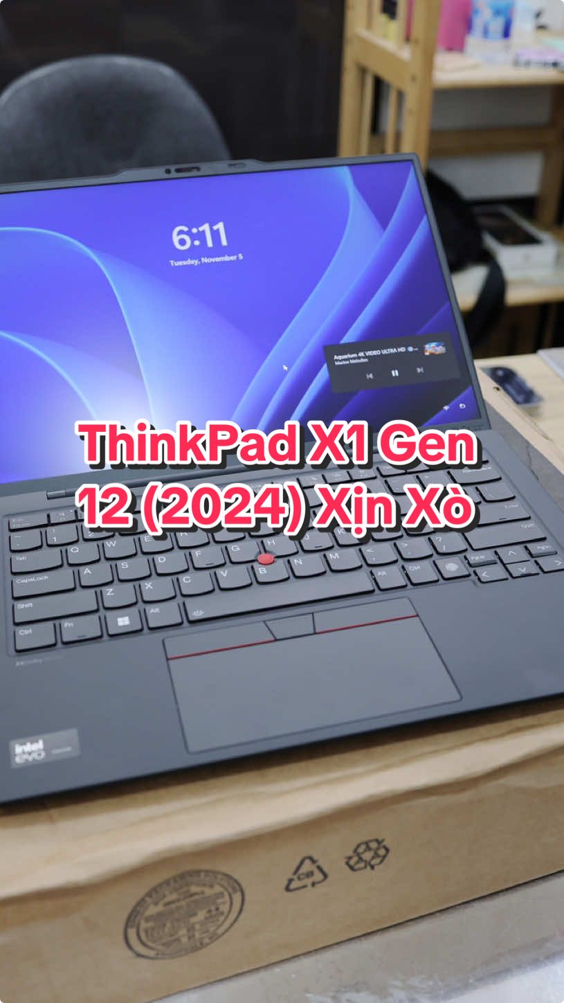 ThinkPad X1 Carbon Gen 12 mới nhất, xin nhất rồi. Thêm quả option Ultra 7, Ram 32gb nữa thì khét lẹt. Vẫn phải đẹp 400% thế thôi #thinkpadx1carbongen12 #2tmobile 