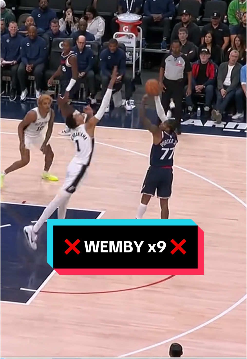 Las 9 tapas de #Wemby en #LosAngeles ❌ #NBA #basketball #wembanyama 