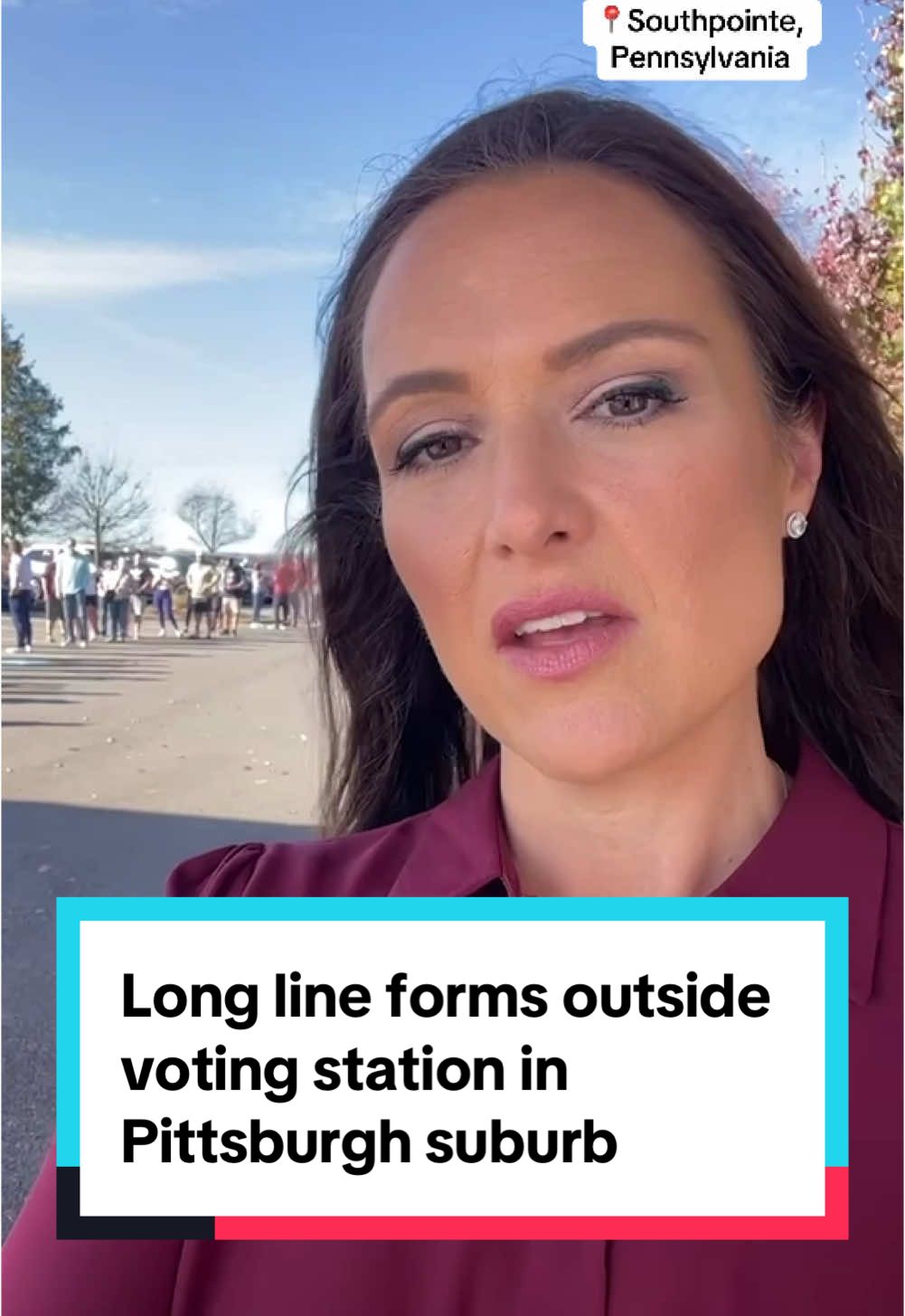 A long line has formed outside a voting station in a #Pittsburgh suburb, where #Pennsylvania voters who spoke to CBS News’ Nikki Battiste shared some of their reasons for why they’ll vote for former President Trump or Vice President Kamala Harris. #kamalaharris #donaldtrump #washingtoncounty #election2024 