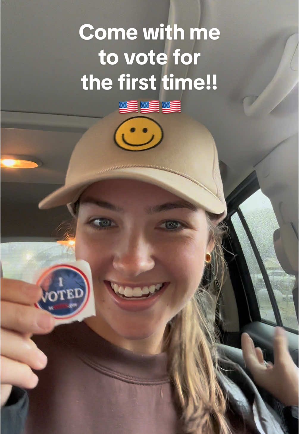 Come with me as a first time voter!! I cant believe im old enough & I feel so proud to vote!! 🇺🇸🇺🇸 Yall go vote!  #electionday #govote #firsttimevoter 