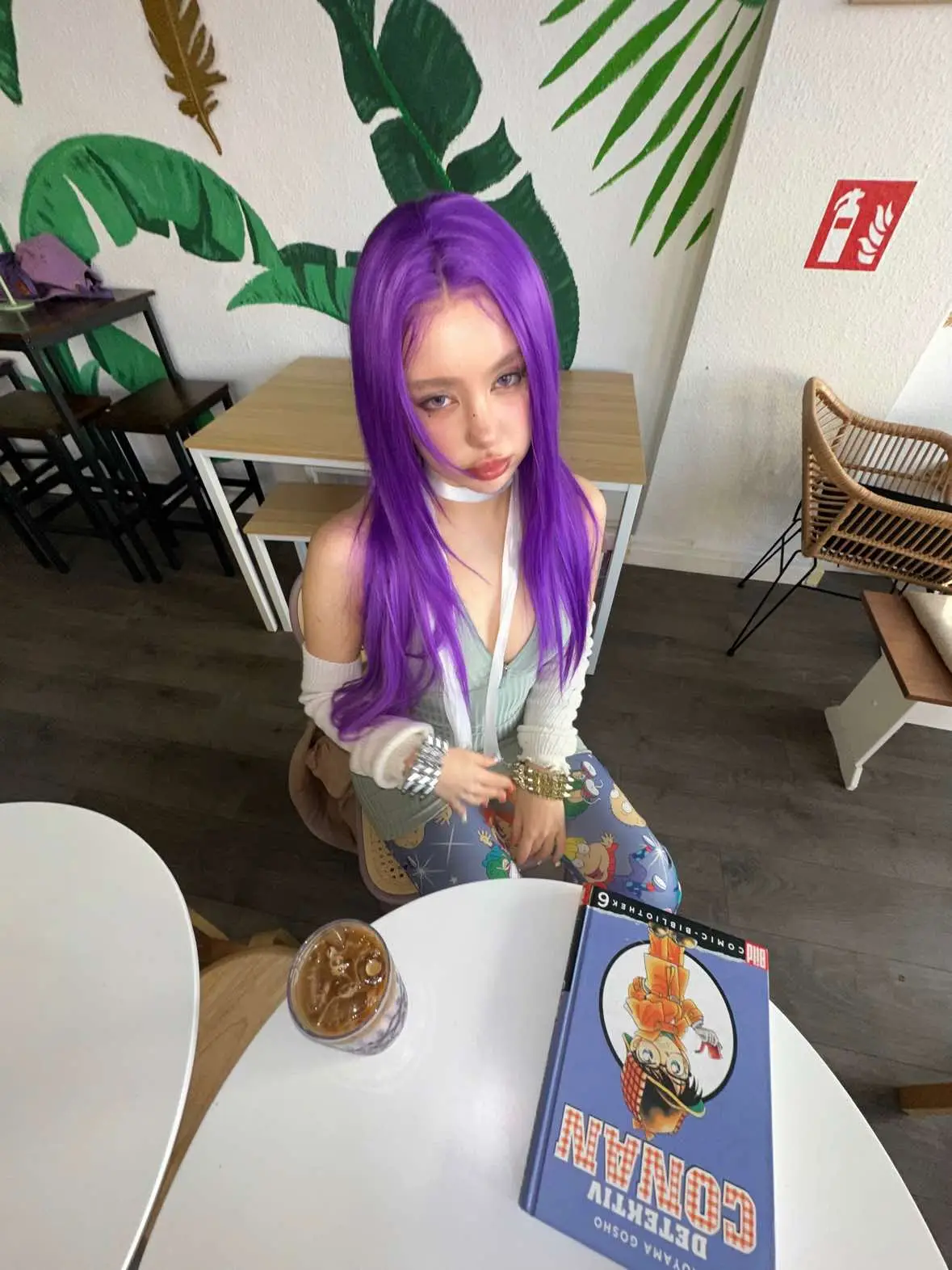 #photodump #purplehair #halohalo #philippines #purplewig #cafe 