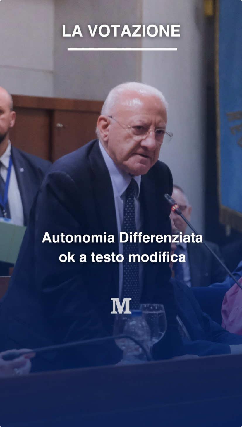 Il Consiglio Regionale della Campania ha approvato, con 33 voti favorevoli, 14 contrari e astenuti, il Disegno di legge «Proposta di legge alle Camere ai sensi dell’articolo 121 della Costituzione recante “Modifiche alla legge 26 giugno 2024, n. 86 (Disposizioni per l’attuazione dell’autonomia differenziata delle Regioni a statuto ordinario ai sensi dell’articolo 116, terzo comma, della Costituzione)”. 🗳️🇮🇹 #IlMattino #napoli #campania #autonomiadifferenziata #italia #legge 