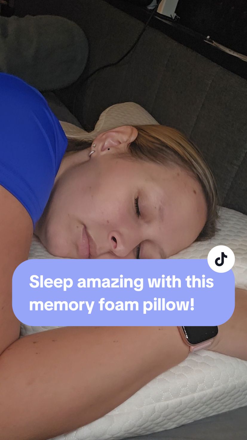 This pillow is what dreams are made of! It's formed literally so perfectly to your neck and even arms!! It's memory foam, has a breathable material that prevents those night sweats and a removable/washable cover!  #pillow #memoryfoam #memoryfoampillow  #butterflypillow  #coolingpillow  #bestpillow  #pillows  #TikTokShopCyberMonday #TikTokShopHolidayHaul #TikTokShopBlackFriday #FallDealsForYou #CozyCountdown  #sleep  #sleepgood #sweetdreams  #cozy #cozyathome  #cozyvibes  #sleepbetter #neckpain #neckpainrelief #cozyathome #seasonessentials 