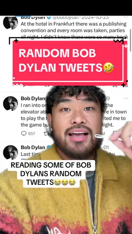 How random are these #Bobdylan tweets out if 10 😭 Via: Uproxx