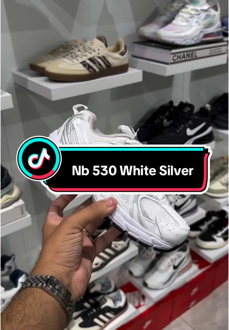 Nb 530🔥🔥🔥#sneakers #fypシ゚ #bnib #newbalance #nb #sepatuimport #530 #530whitesilver #vidioviral 