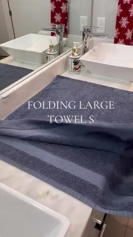 A quick and beautiful way to fold a large towel✨#Home #towel #aestetic #useful #family 