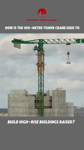 Do you know how is the 100-meter tower crane used to build high-rise buildings raised?🤔🏗️ #towercrane #foryoupage #equipment #fypシ #ironwork #equipment #installation 